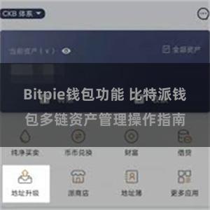 Bitpie钱包功能 比特派钱包多链资产管理操作指南