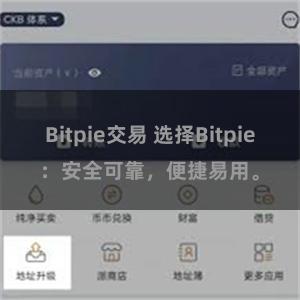 Bitpie交易 选择Bitpie：安全可靠，便捷易用。