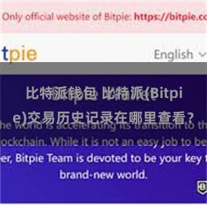 比特派钱包 比特派(Bitpie)交易历史记录在哪里查看？