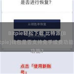 Bitpie轻松下载 比特派(Bitpie)钱包是否支持免手续费功能？