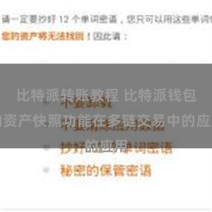 比特派转账教程 比特派钱包的资产快照功能在多链交易中的应用