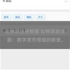 比特派注册教程 比特派全球版：数字货币领域的新宠。