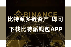 比特派多链资产  即可下载比特派钱包APP