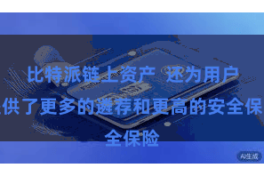 比特派链上资产  还为用户提供了更多的遴荐和更高的安全保险